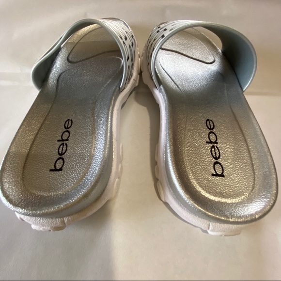 BEBE LOGO SLIDE SANDALS - Picture 6 of 12
